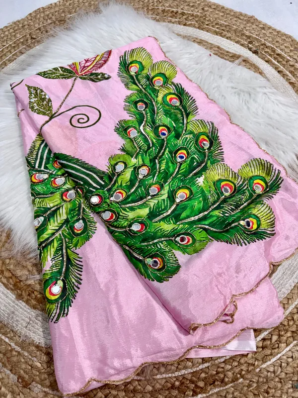 Pink_Peacock_Hand-Embroidered_Saree