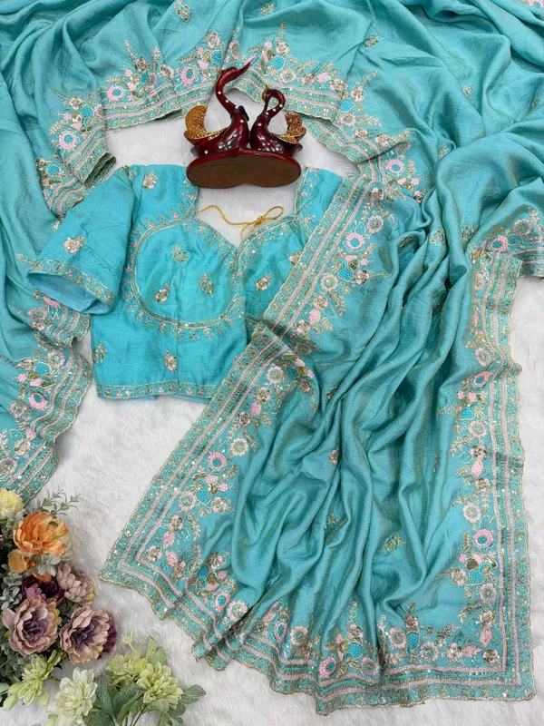 Blue_Chiffon_Silk_Embroidered_Saree