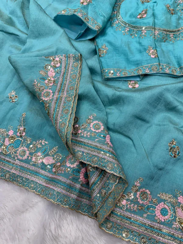 Blue_Chiffon_Silk_Embroidered_Saree