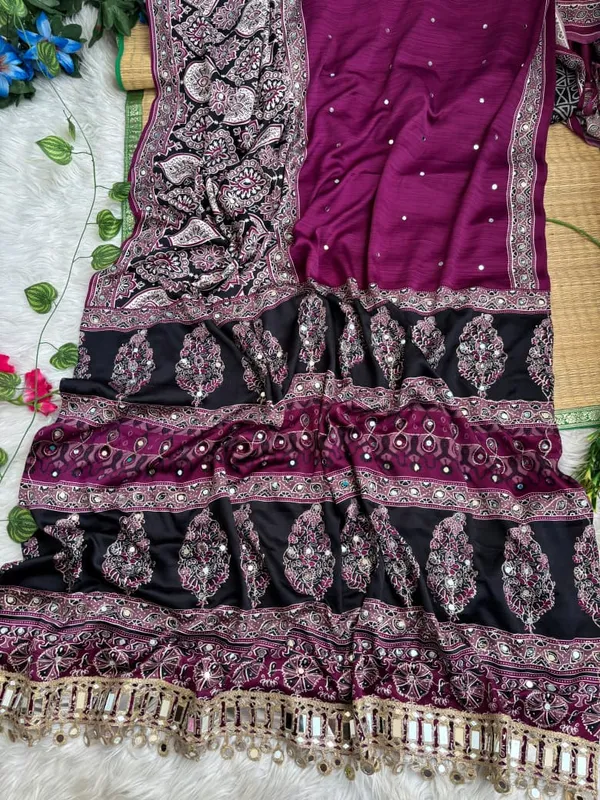 Purple_Ajarakh_Print_Mirror_Work_Saree