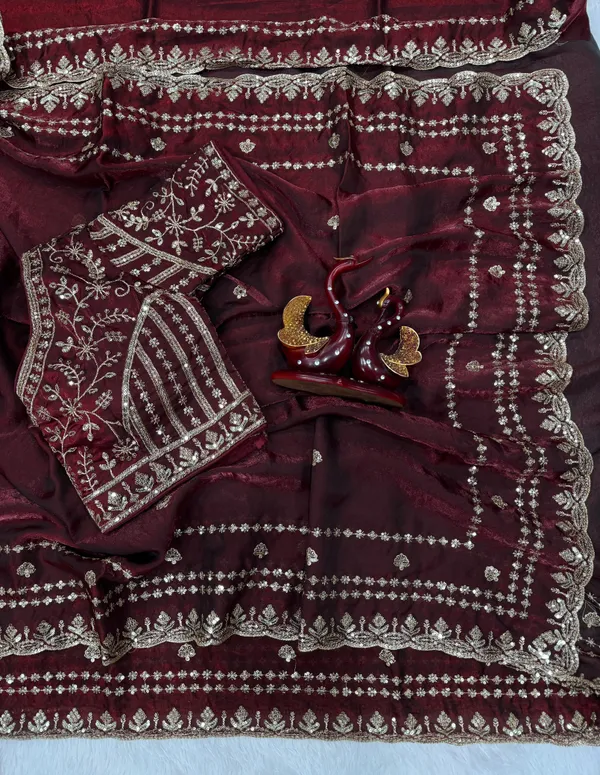 Maroon_Space_Silk_Embroidered_Saree