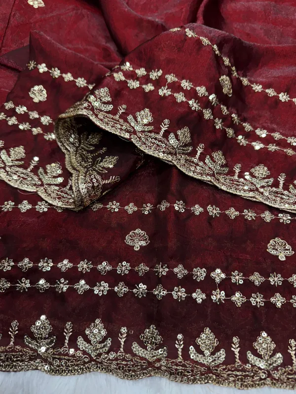 Maroon_Space_Silk_Embroidered_Saree