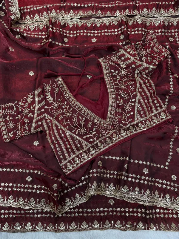 Maroon_Space_Silk_Embroidered_Saree