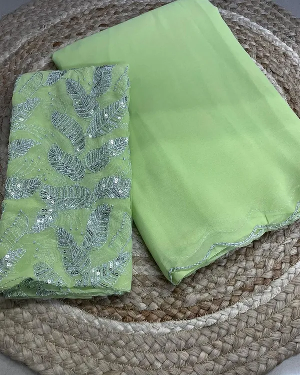 Light_Green_Soft_Georgette_Embroidered_Saree