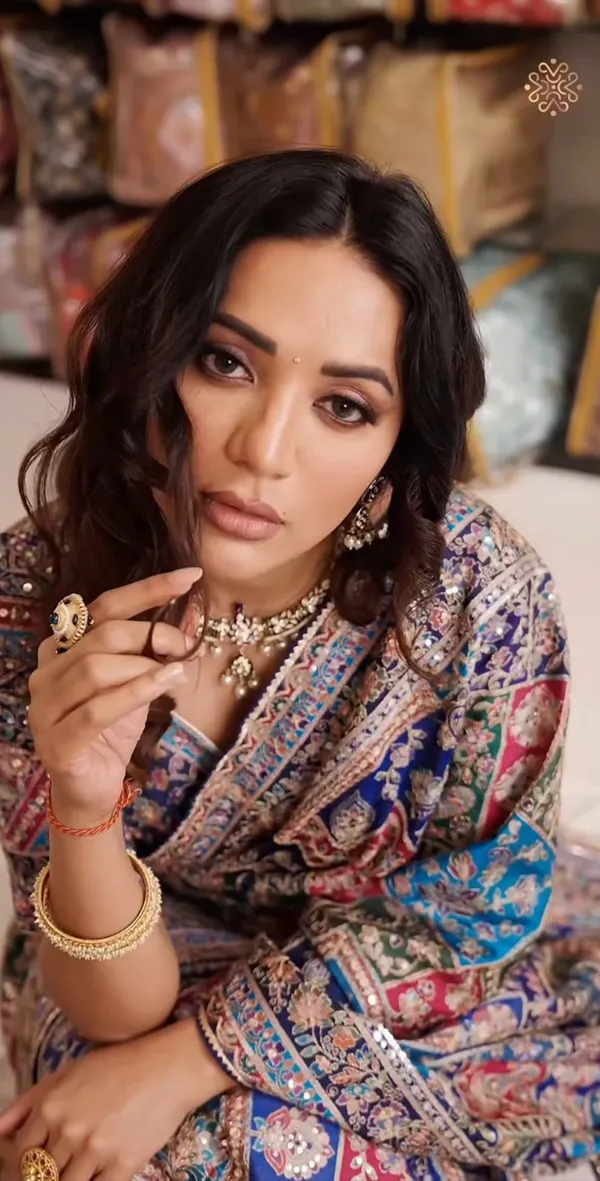 Blue_Ajarakh_Print_Mirror_Work_Saree