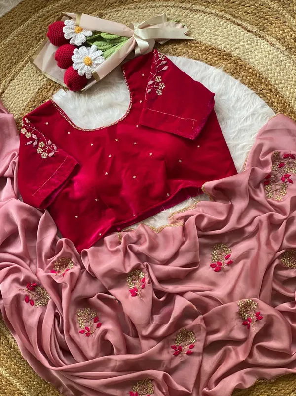 Pink_Shaded_Katdana_and_Beads_Hand-Embroidered_Saree