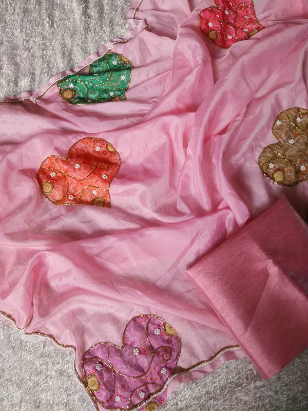 Pink_Heart_Print_Hand-Embroidered_Saree
