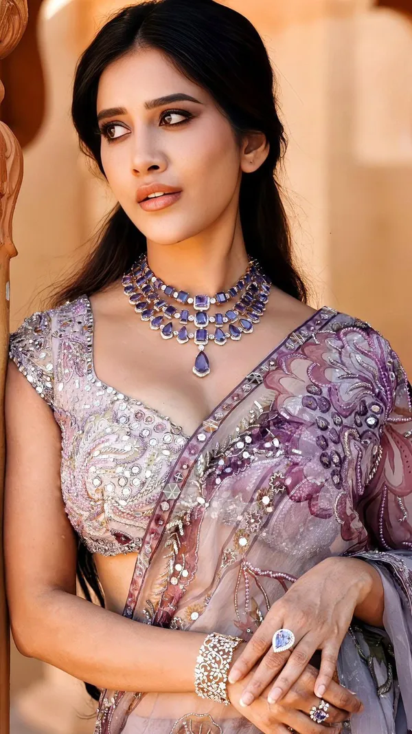 Purple_Mirror_Embroidered_Designer_Saree