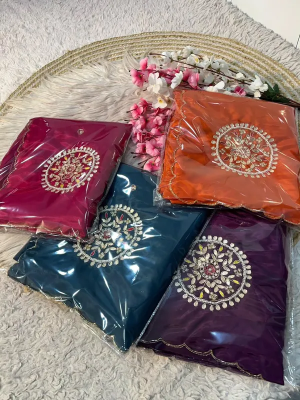 Rani_Satin_Silk_Handwork_Saree