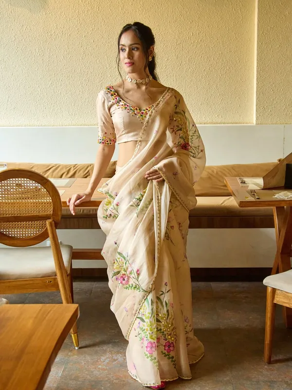 Beige_Floral_Hand-Embroidered_Saree
