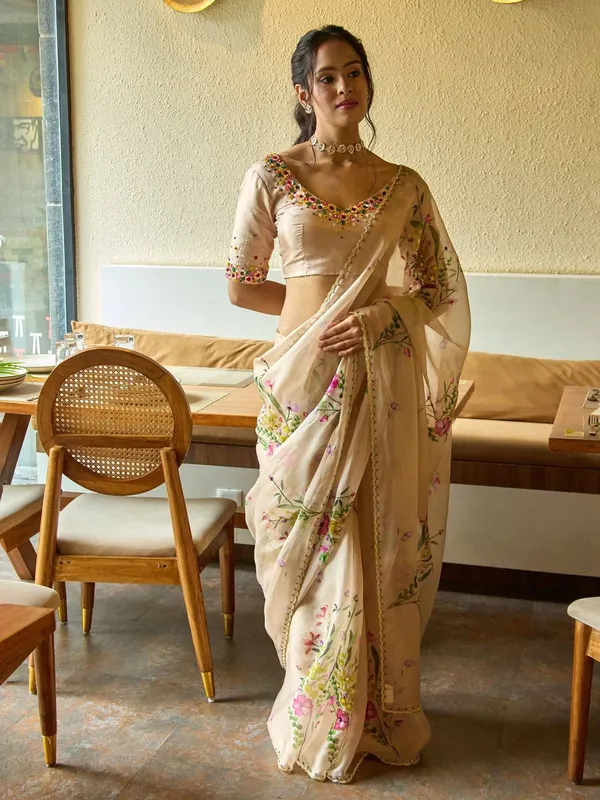 Beige_Floral_Hand-Embroidered_Saree
