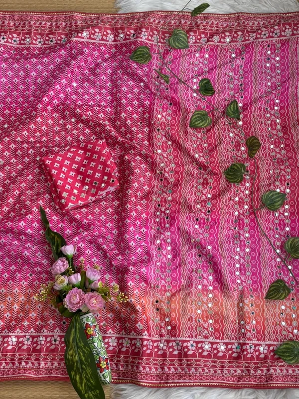 Pink_Shaded_Hand_Embroidered_Saree