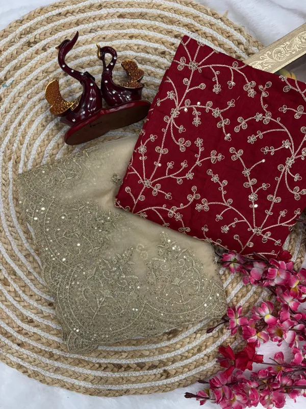 Cream_Tissue_Silk_Embroidered_Designer_Saree