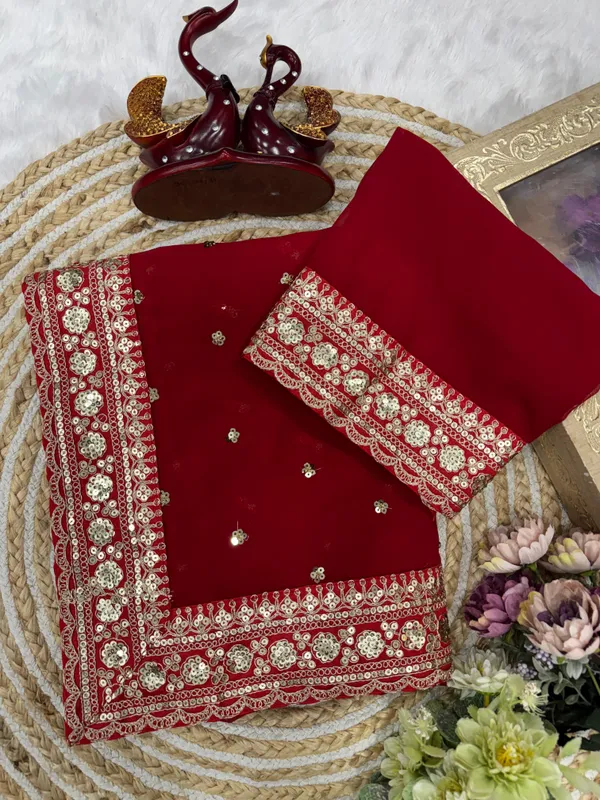 Red_Classic_Marodi_Embroidered_Saree