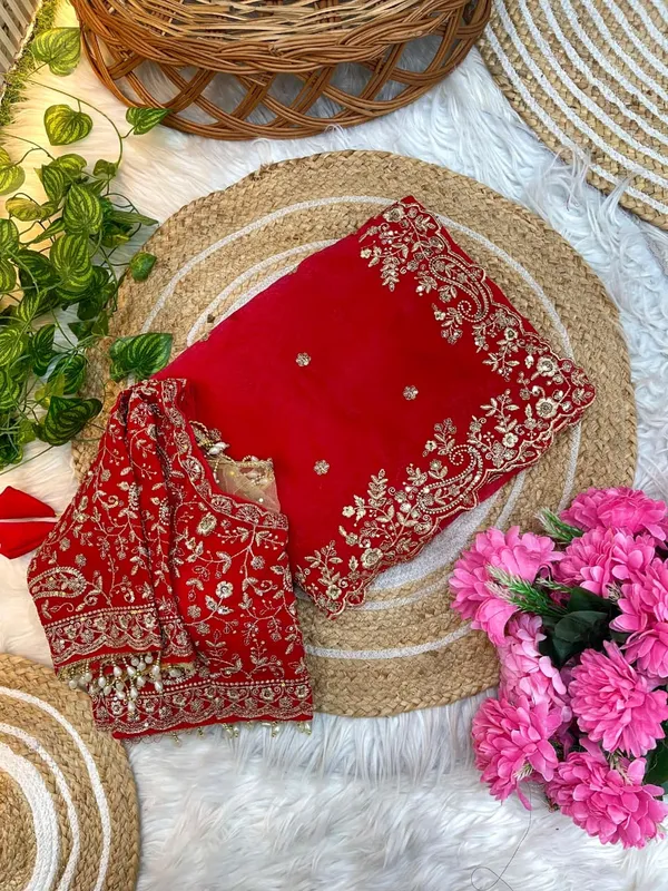 Red_Space_Silk_With_Embroidered_Saree