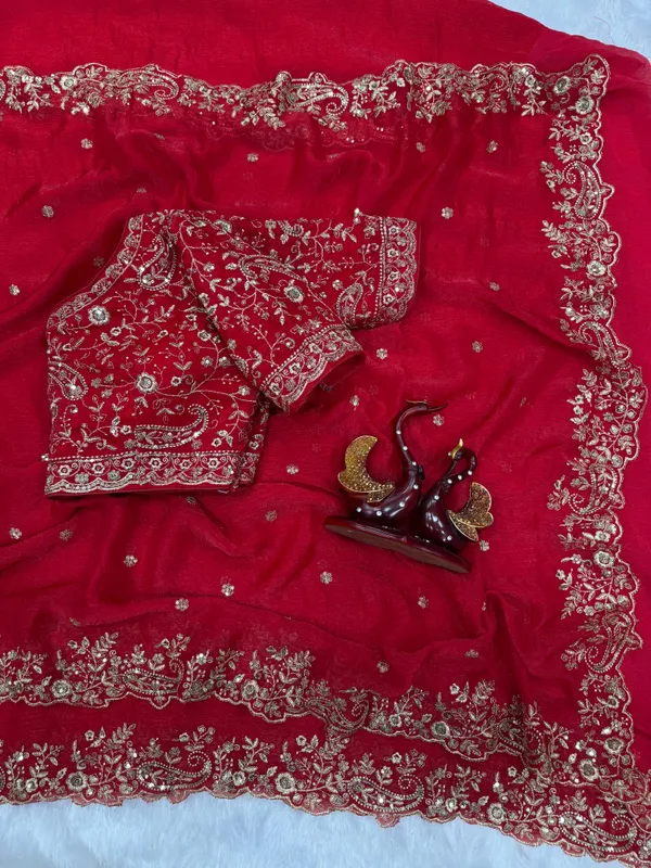 Red_Space_Silk_With_Embroidered_Saree