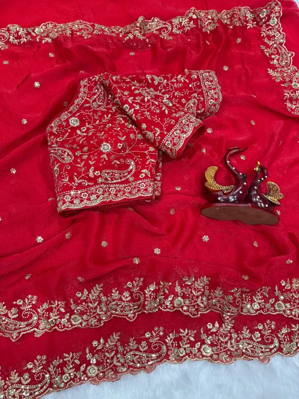 Red_Space_Silk_With_Embroidered_Saree