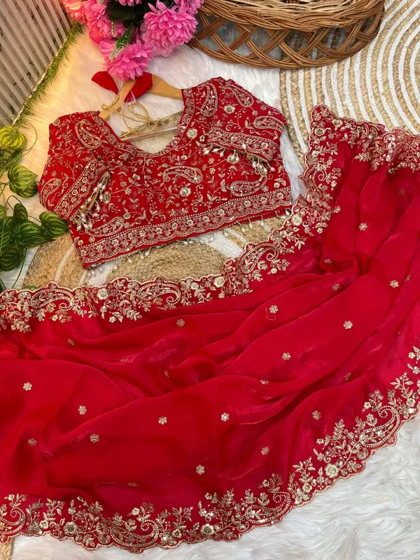 Red_Space_Silk_With_Embroidered_Saree