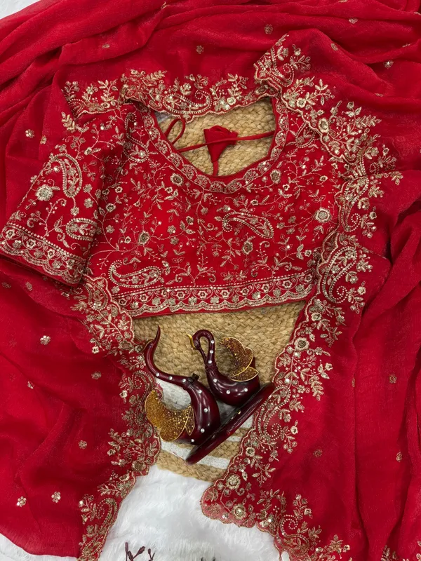 Red_Space_Silk_With_Embroidered_Saree