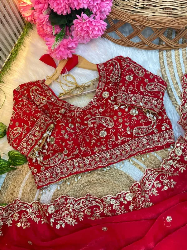 Red_Space_Silk_With_Embroidered_Saree