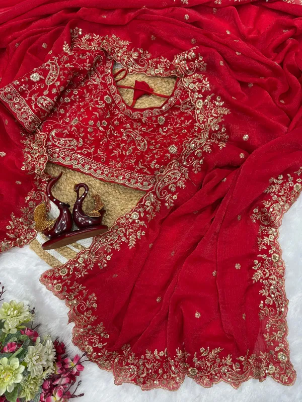 Red_Space_Silk_With_Embroidered_Saree