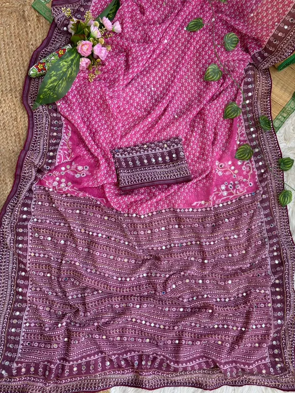 Pink_Printed_Hand_and_Mirror_Work_Saree