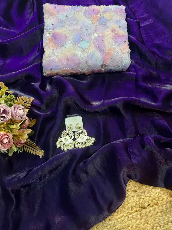 Purple_Space_Silk_Designer_Saree