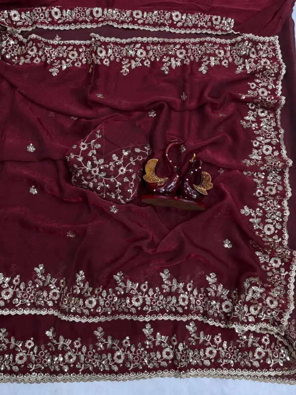 Wine_Satin_Chiffon_Silk_Designer_Saree