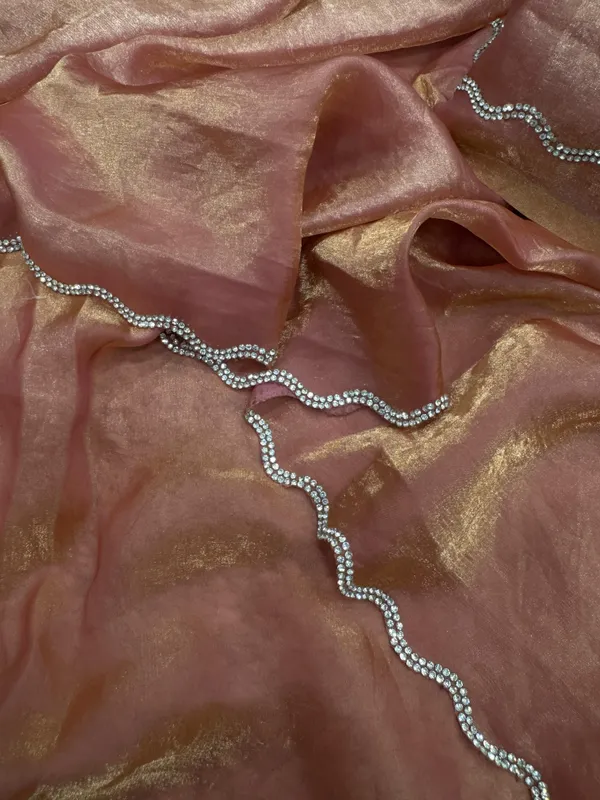 Peach_Soft_Silk_Handwork_Designer_Saree