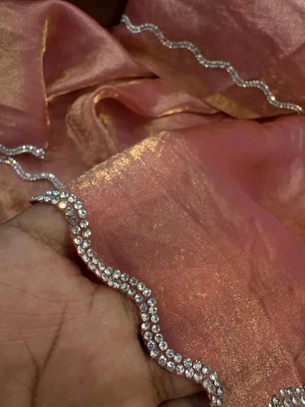 Peach_Soft_Silk_Handwork_Designer_Saree