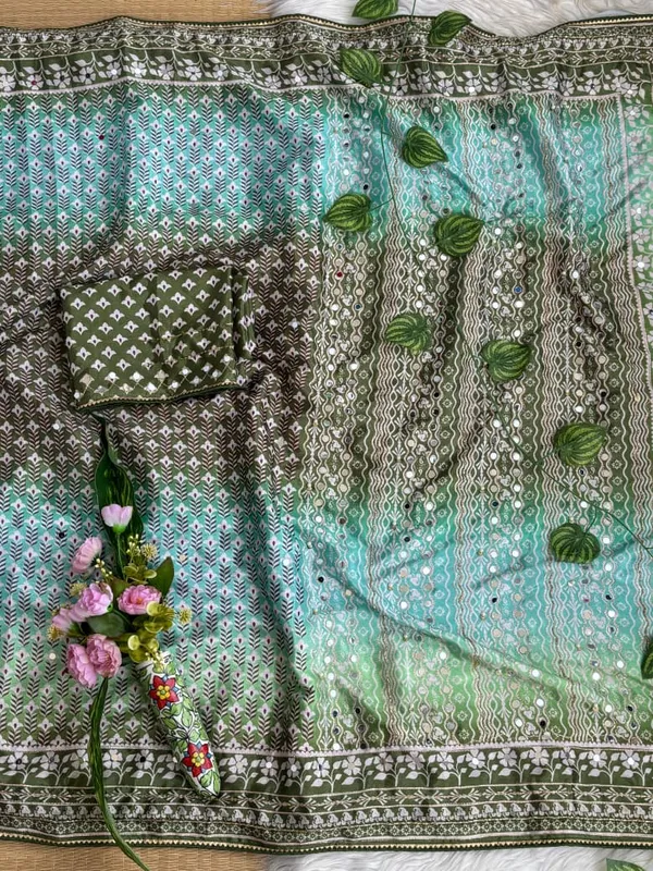 Teal_Green_Shaded_Hand_Embroidered_Saree