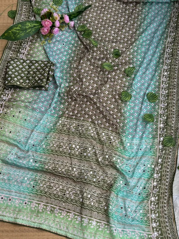 Teal_Green_Shaded_Hand_Embroidered_Saree