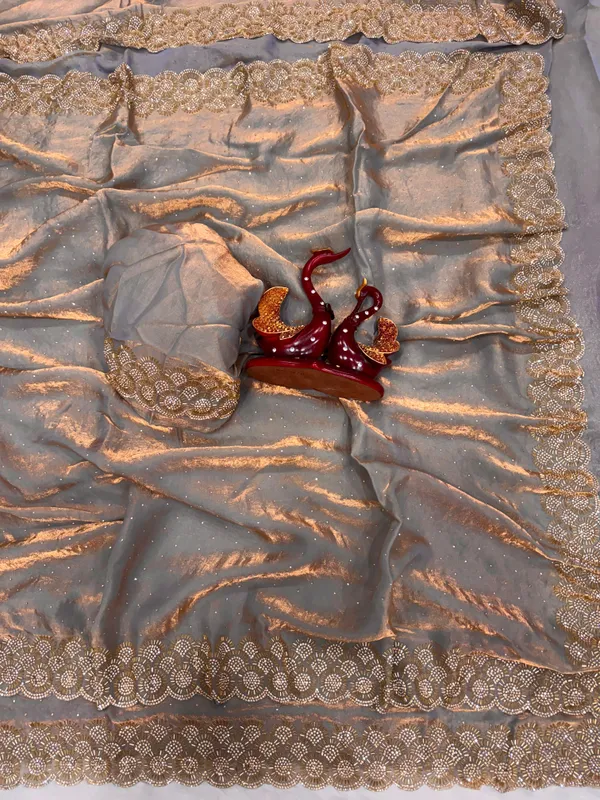 Grey_Shaded_Space_Silk_Handwork_Designer_Saree