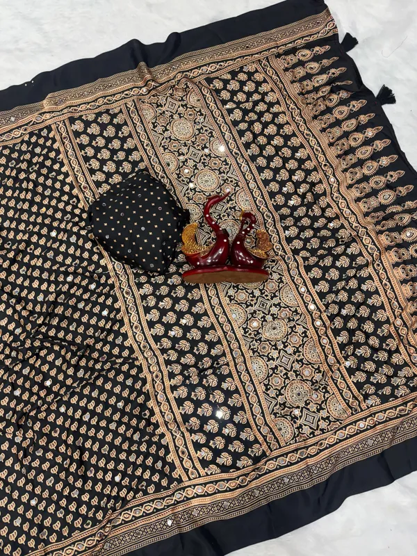 Black_Ajarakh_Print_Mirror_Embroidered_Saree