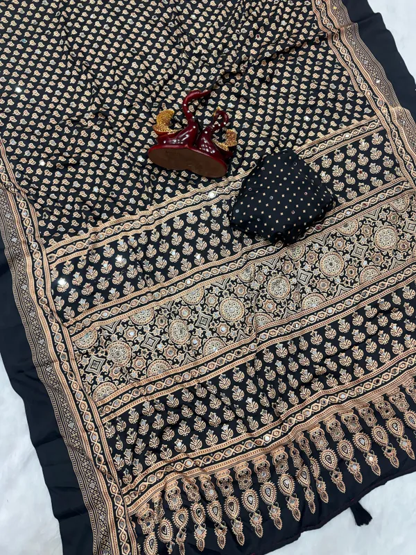 Black_Ajarakh_Print_Mirror_Embroidered_Saree