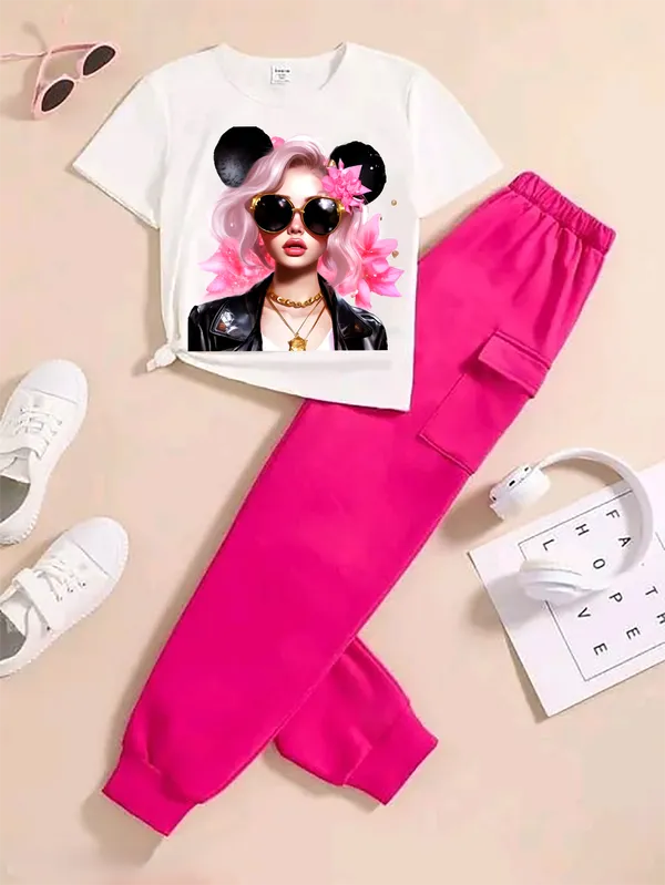 Girl_Half_Sleeves_Black_Goggles_Girl_White+Pink_(Jogger_set)