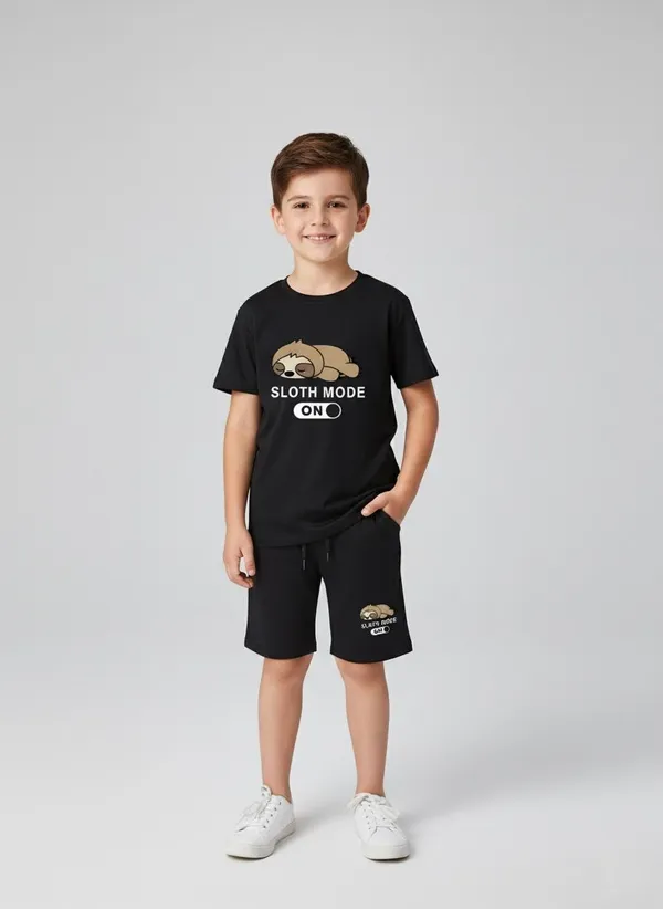 T-shirt_And_CHADDA_AWESOME_Printed_TOP_AND_BOTTOM_SET_(BROWN_+_BLACK)