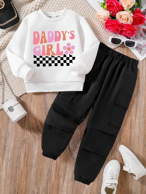Daddy's_Girl_White_Printed_T-Shirt_and_Black_Color_Joggeres_Set_for_Girls