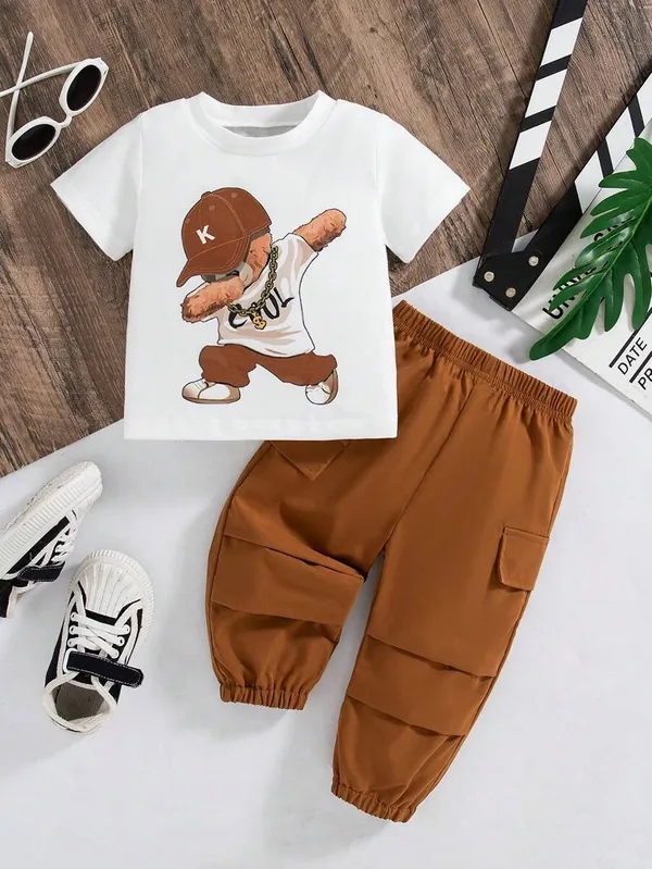 Lotus_Lady_Printed_T-shirt_And_Joggers_Set_(White_+_Orange)