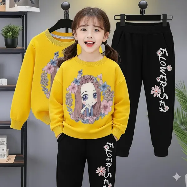 Butterfly_Printed_Black_T-shirt_and_Peach_Color_Joggeres_Set_for_Girls