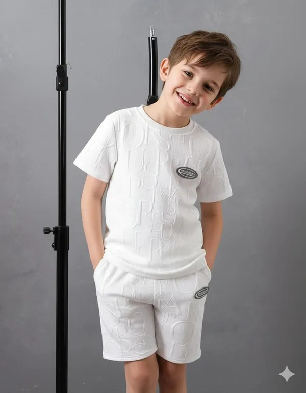 Letter_Printed_White_Color_Trendy_Top_and_Bottom_Set_For_Girls_and_Boys