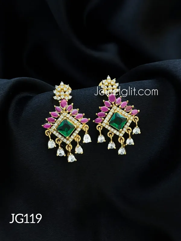 Stylish_AD_Stone_Square_Earring