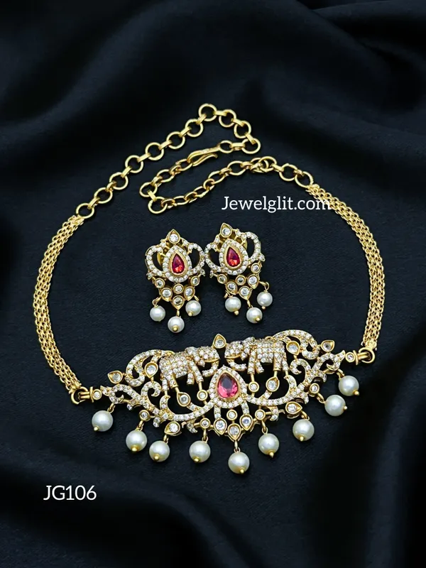 Sparkling_American_Diamond_Stone_Necklace_With_Earring.