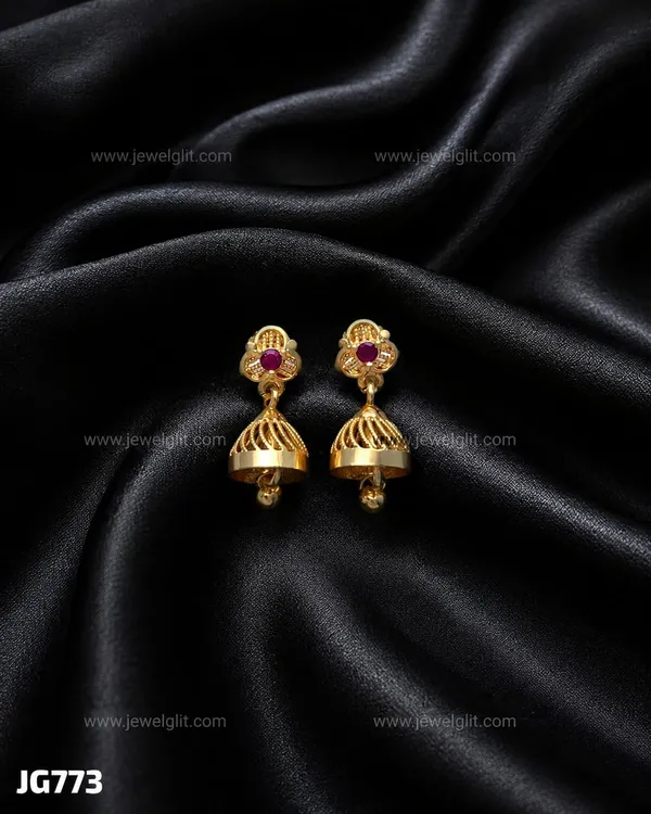 PREMIUM_GOLD_PLATED_TRADITIONAL_MINI_JHUMKA_EARRINGS_FOR_WOMEN_&_GIRLS