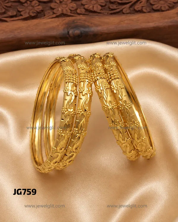 TRADITIONAL_FLORAL_DESIGN_FORMING_BANGLES_FOR_WOMEN_(Pack_of_4)