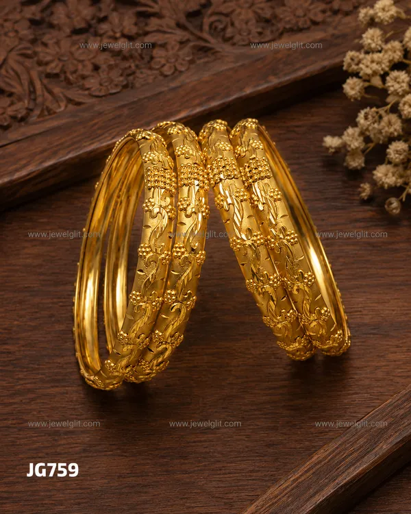TRADITIONAL_FLORAL_DESIGN_FORMING_BANGLES_FOR_WOMEN_(Pack_of_4)