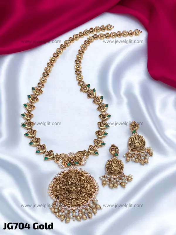 BRIDAL_LOOK_MATTE_GOLD_PEARL_AD_STONE_LONG_HARAM
