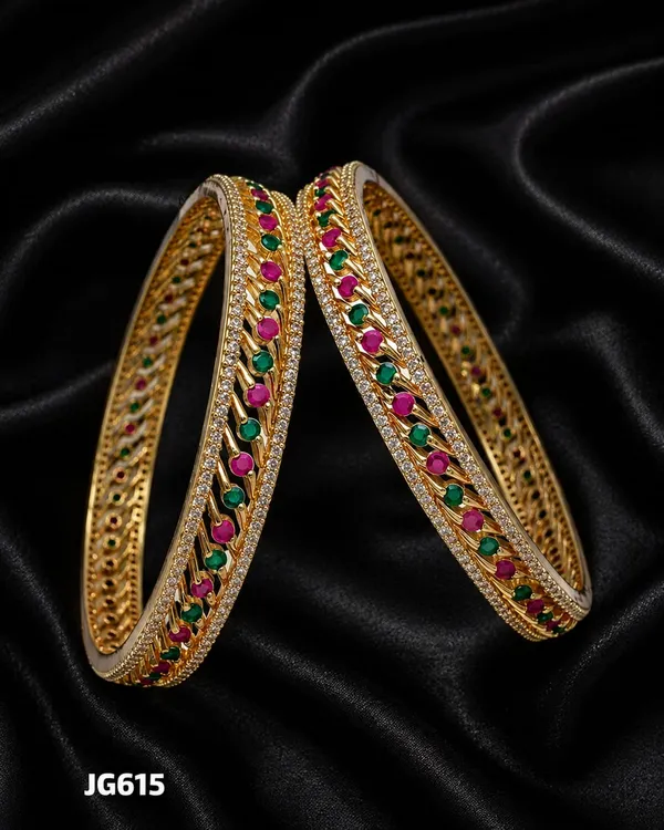Elegant_Ruby_&_Emerald_Stone_Gold-Plated_Designer_Bangles_Set