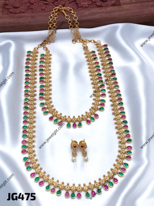 ELITE_MATTE_FINISH_AD_STONE_LONG_AND_SHORT_HARAM_WITH_EARRING