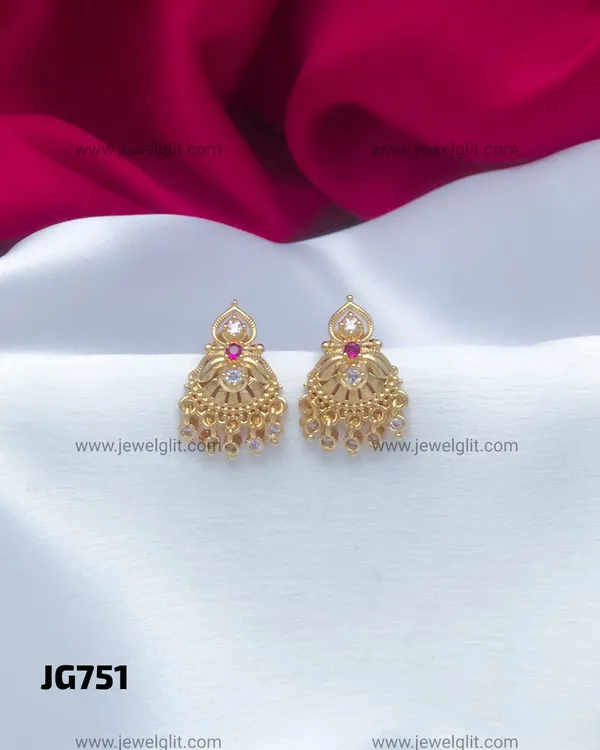 Elegant_Gold-Plated_CZ_&_Ruby_Stone_Traditional_Earrings